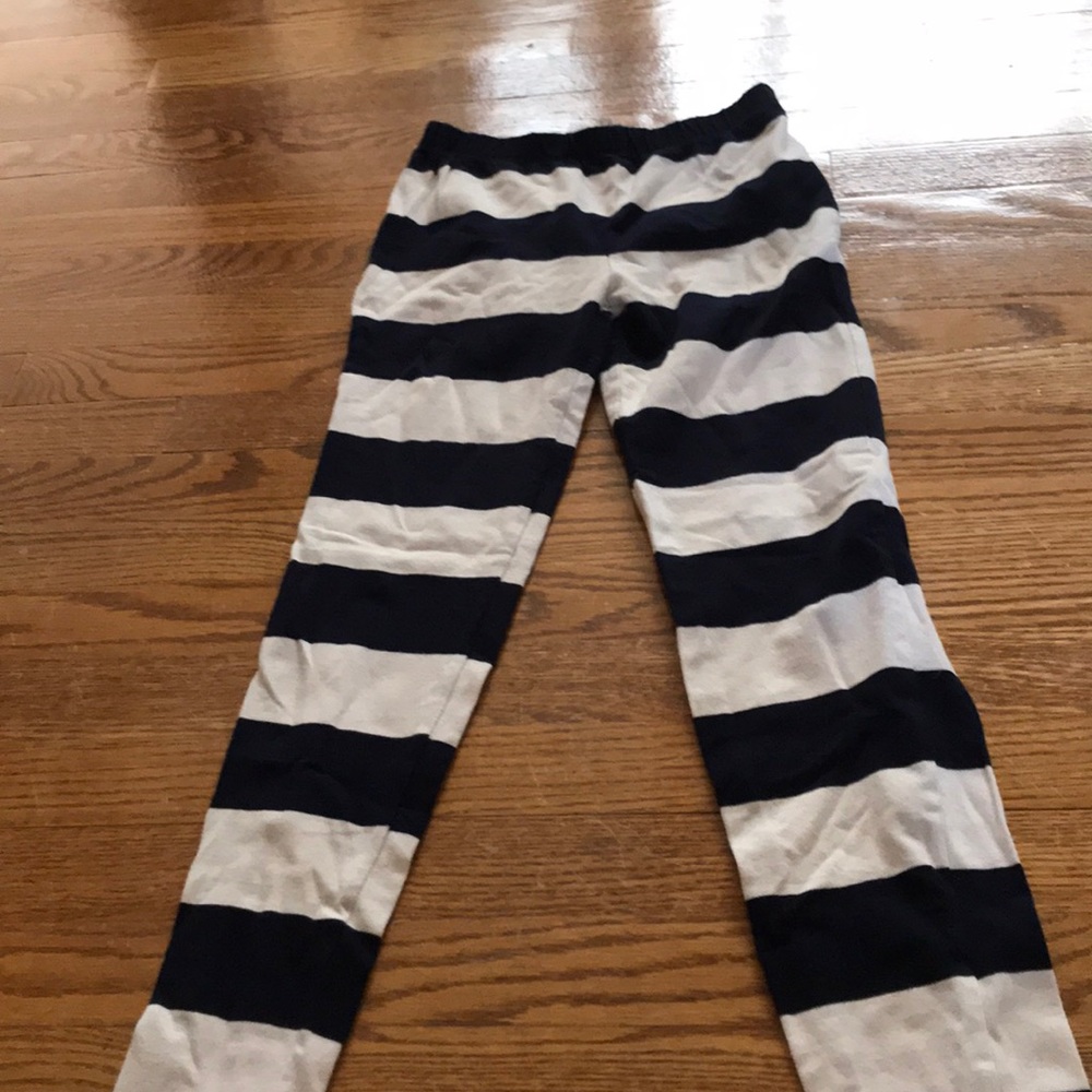 Gap kids leggings navy and cream striped, soft